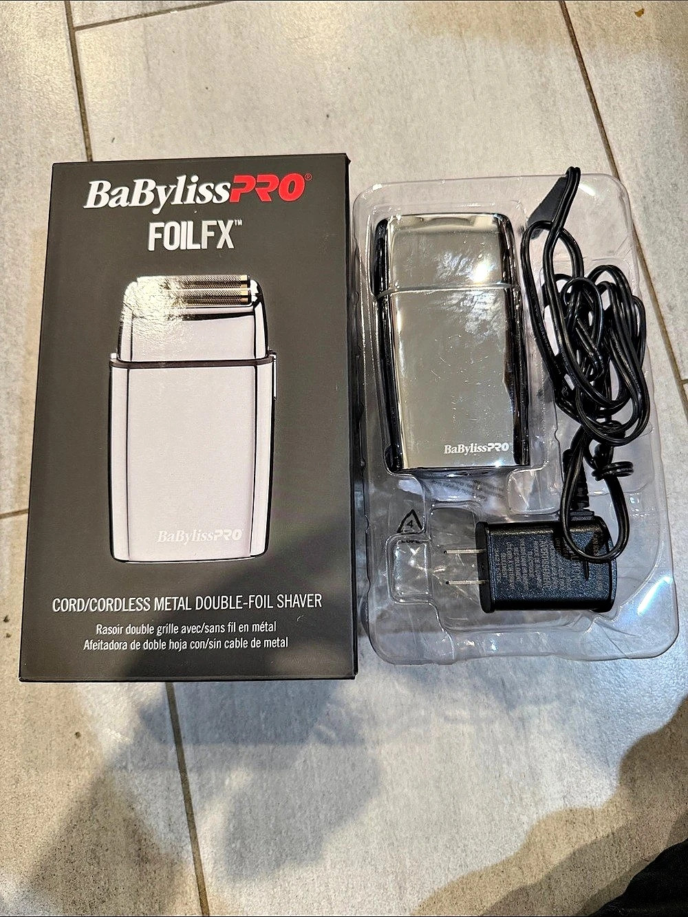 BaBylissPRO FOILFX02 Cord/Cordless Metal Double-Foil Shaver USED